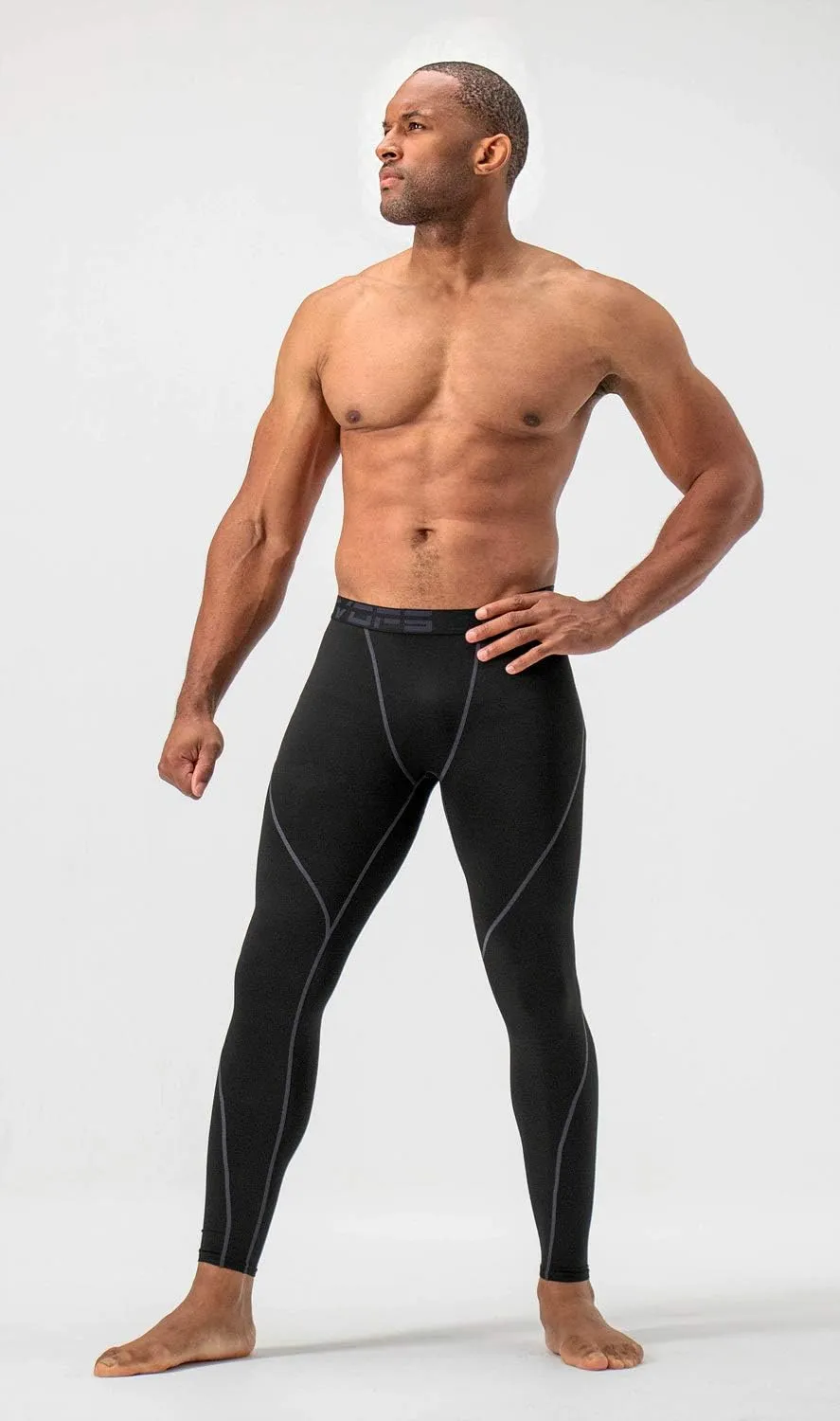 DEVOPS 2 or 3 Pack Men's Thermal Compression Pants, Athletic Leggings Base Layer Bottoms