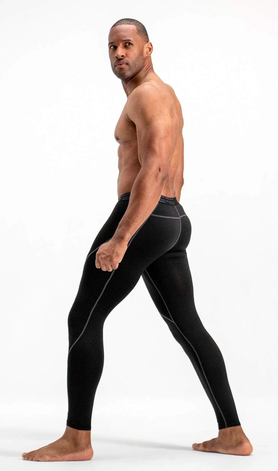 DEVOPS 2 or 3 Pack Men's Thermal Compression Pants, Athletic Leggings Base Layer Bottoms