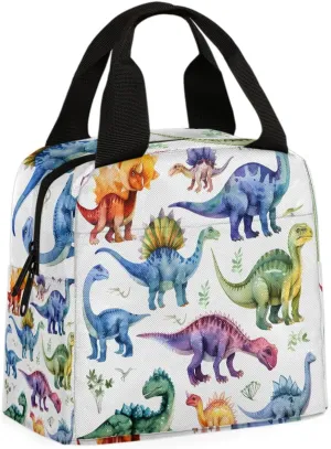 Dinosaur Park Lunch Bag Dinosaur Tote Lunch Bag Reusable Lunch Box Leakproof Cooler Bag