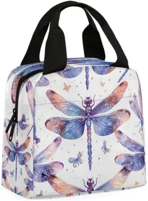 Dragonflie Butterflie Lunch Bag Dragonfly Tote Lunch Bag Reusable Lunch Box Leakproof Cooler Bag