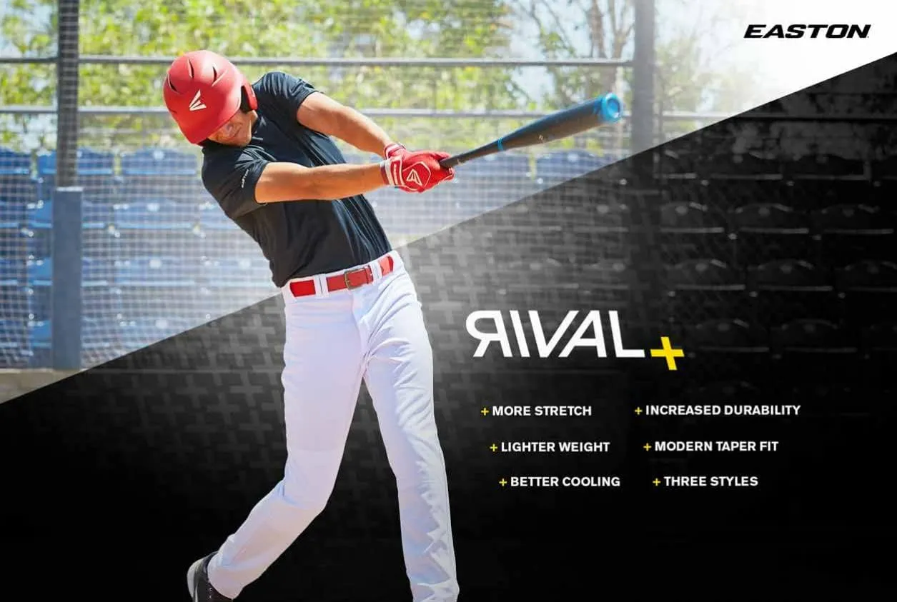 Easton Boys' Rival  Baseball Pants | Knicker Fit | Youth Sizes | Piped | Multiple Colors