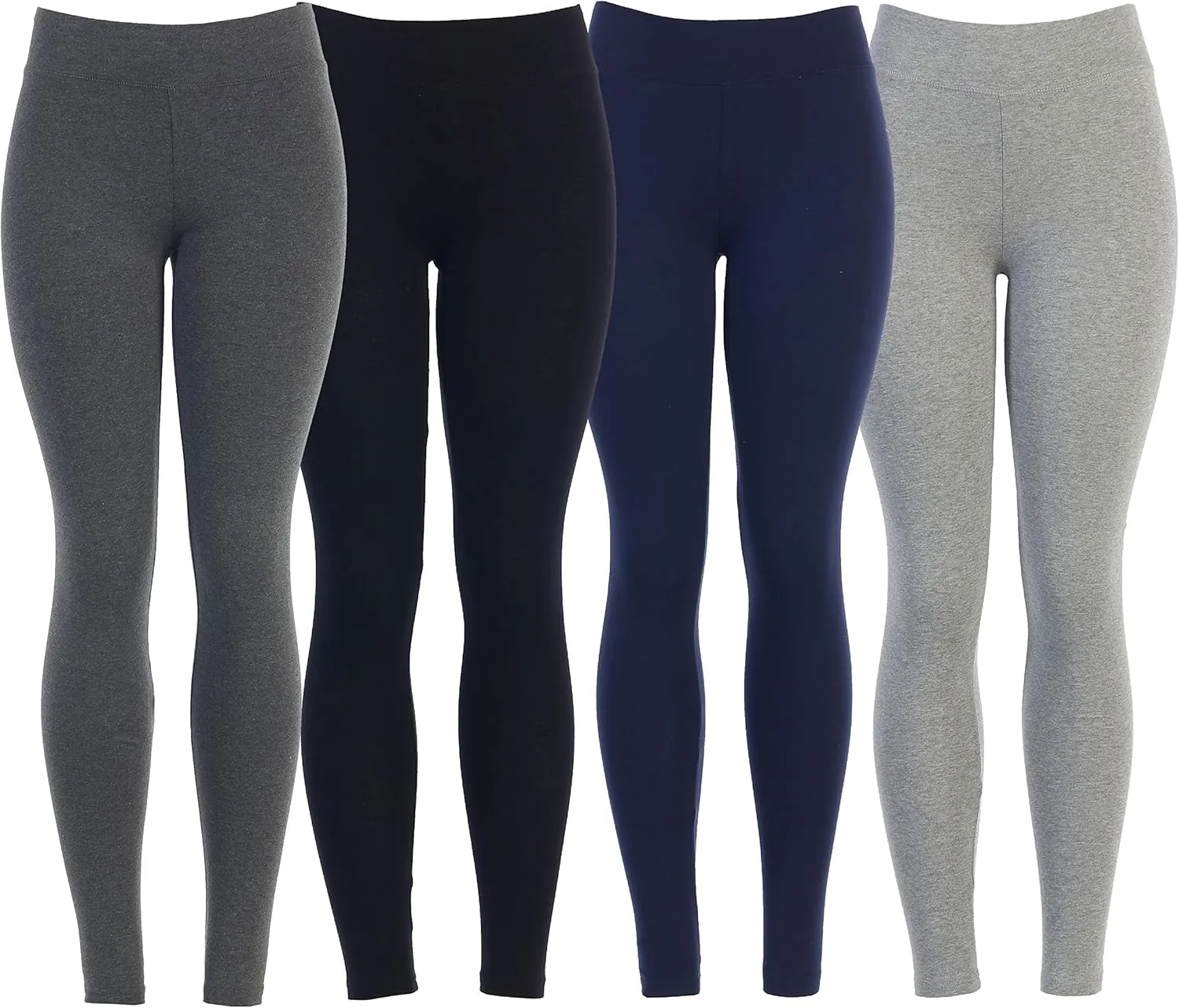 EttelLut Cotton Spandex Basic Leggings Pants-Jersey Full/Capri Regular/Plus Size