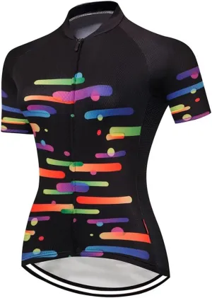 Famale Cycling Jerseys Short Sleeve Mountain Bike T-Shirt for Ladies Cycle Clothes Biking Tops Quick Dry (qxf00271,Medium)