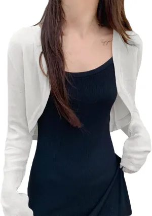 FETNHU Extractiony Sun Knit Cardigan, Sun Knit Cardigan Women's Thin Ice Silk Coat Shawl, UV Silk Cardigan for Women (White,M:65kg-75kg)