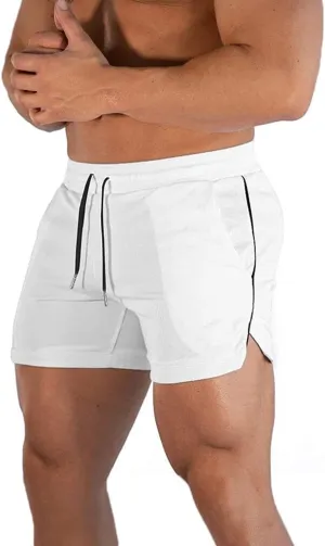FLYFIREFLY Men's Gym Workout Shorts Running Lightweight Athletic Short Pants Bodybuilding Training