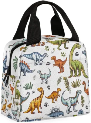 Funny Dinosaurs Lunch Bag Anime Dinosaur Tote Lunch Bag Reusable Lunch Box Leakproof Cooler Bag