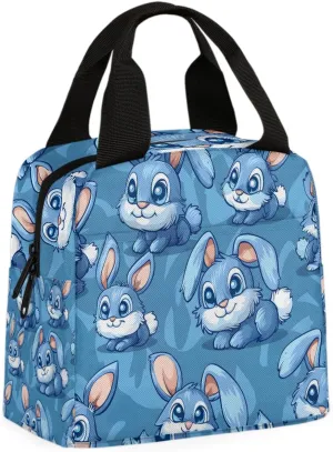 Funny Rabbit Lunch Bag Animals Rabbit Tote Lunch Bag Reusable Lunch Box Leakproof Cooler Bag