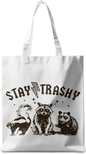 Funny Raccoon Tote Bag Cute Frogs Western Stuff Raccoon Frog Gifts for Women Friend Reusable Grocery Bags for Camping