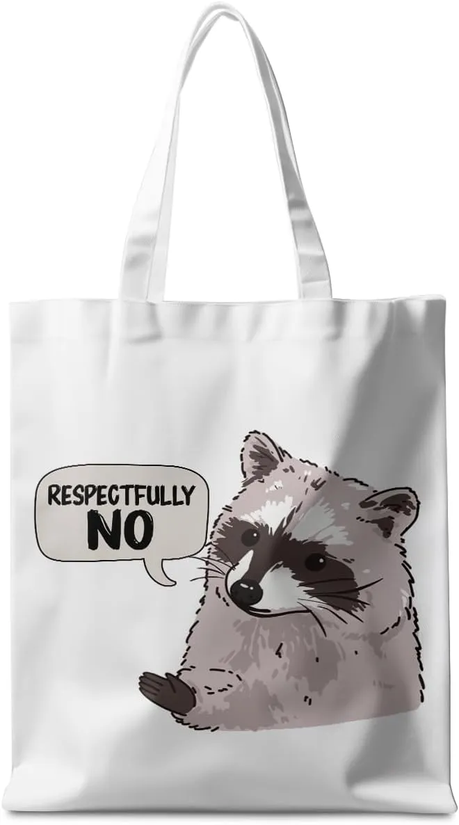 Funny Raccoon Tote Bag Cute Frogs Western Stuff Raccoon Frog Gifts for Women Friend Reusable Grocery Bags for Camping