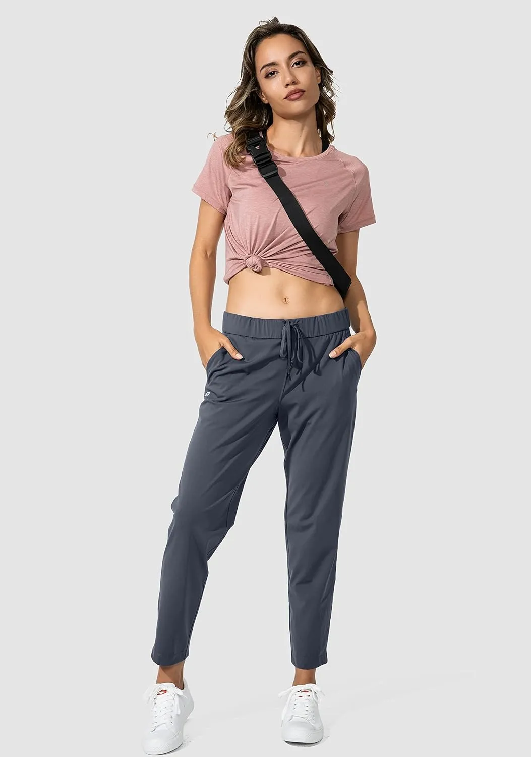 G Gradual Women's Pants with Deep Pockets 7/8 Stretch Ankle Sweatpants for Golf, Athletic, Lounge, Travel, Work