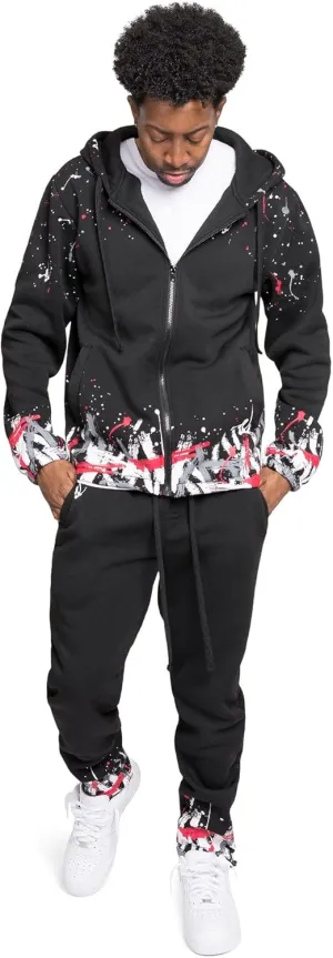 G-Style USA Men's Fleece Tracksuit Set - Zipper Jacket and Sweatpants