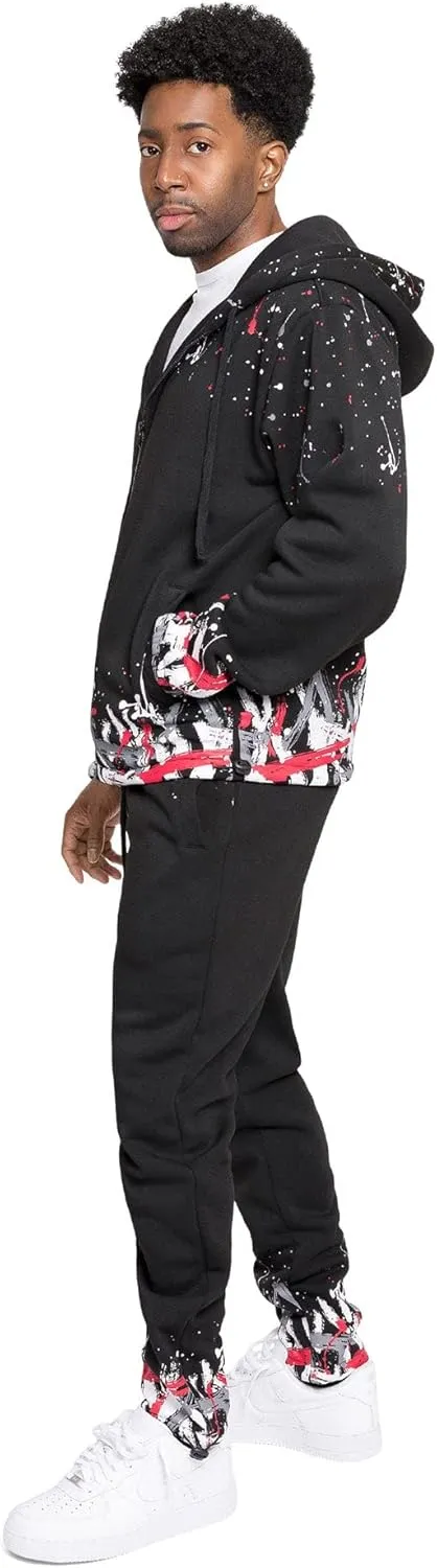 G-Style USA Men's Fleece Tracksuit Set - Zipper Jacket and Sweatpants