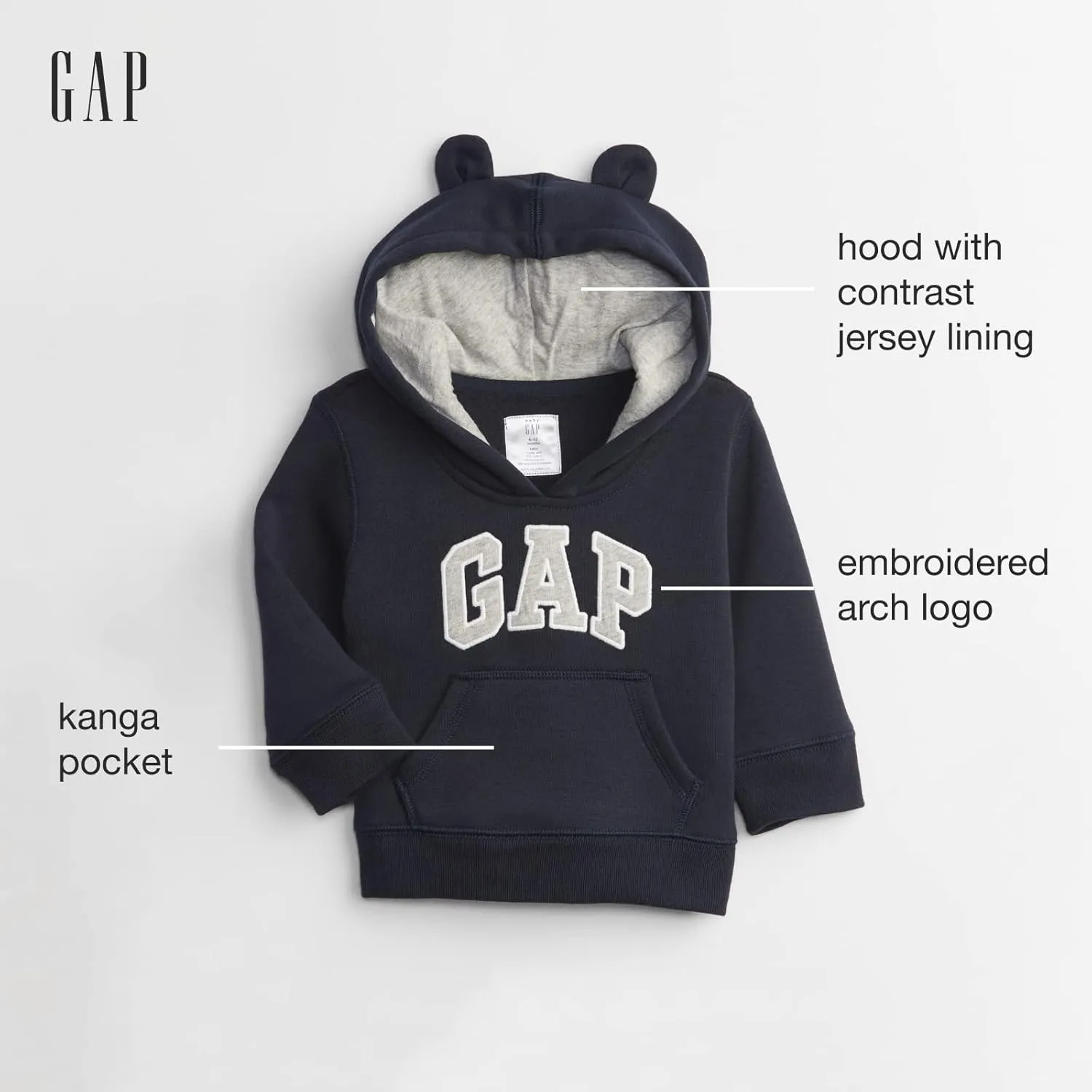 GAP Playtime Favorites Logo Full Zip Hoodie Hooded Sweatshirt