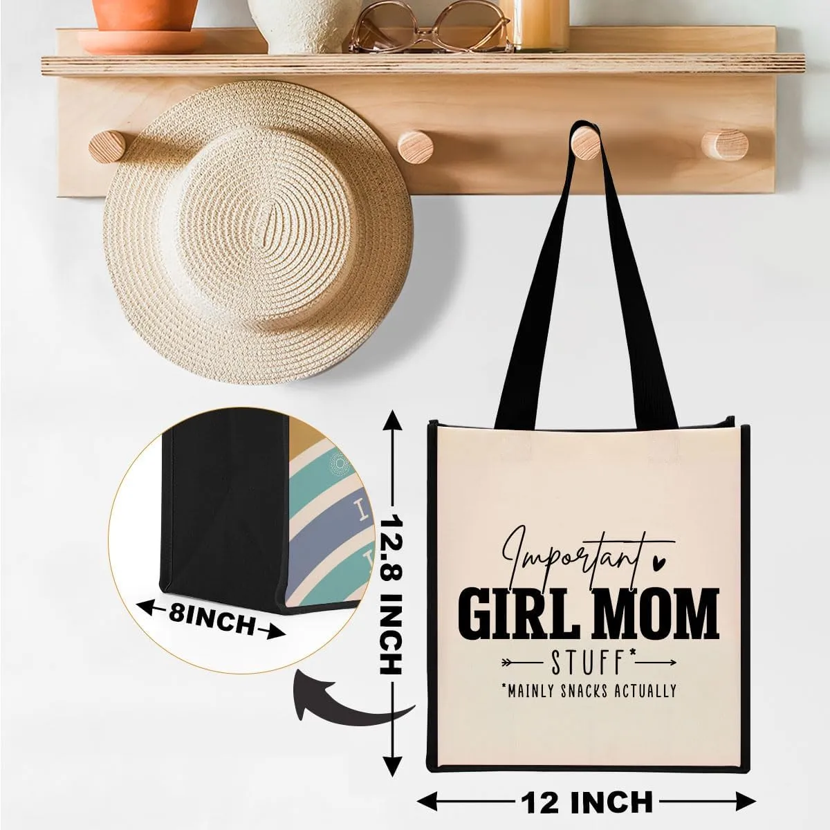Grandma Mimi Gigi Granny Nana Memaw Nanny Mama Mum Mom Auntie Gifts Reusable Canvas Tote Bag for Women