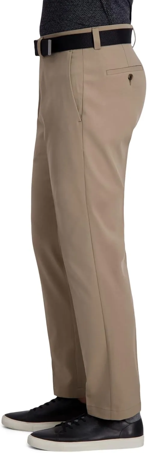 Haggar Men's Cool Right Performance Flex Straight Fit Flat Front Pant-reg. and Big & Tall