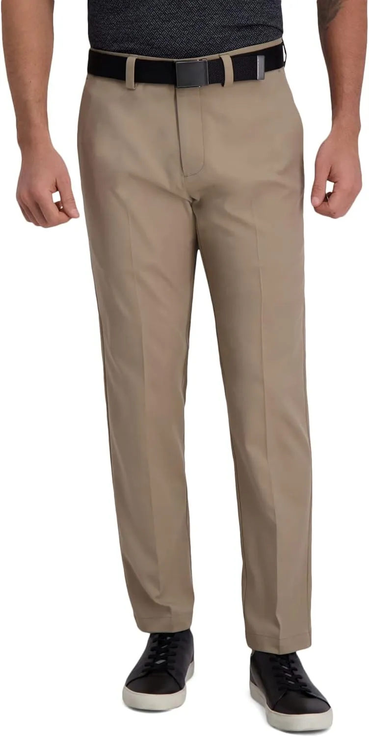 Haggar Men's Cool Right Performance Flex Straight Fit Flat Front Pant-reg. and Big & Tall