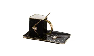 Handbag-Shaped Coffee Mug Set With Saucer & Spoon 310ML