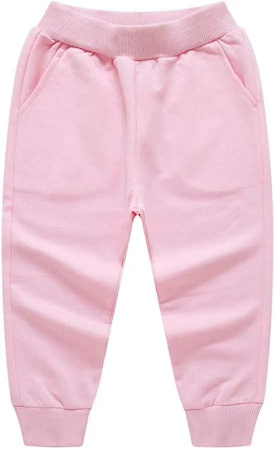 HAXICO Unisex Kids Solid Cotton Elastic Waist Winter Pants Toddler Baby Bottoms Active Sweatpants