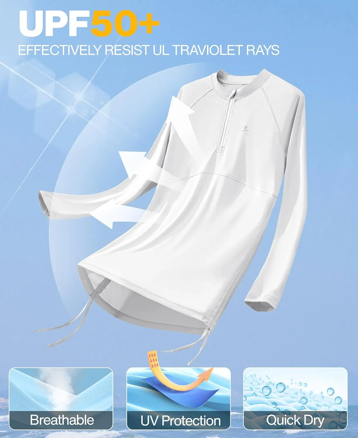 Heathyoga Rash Guard for Women UPF 50  UV Sun Protection Swim Shirt for Woman Long Sleeve Swimsuits Bathing Suit Tops