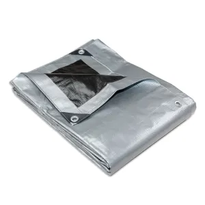 Heavy Duty Silver Tarp Tarpaulin 4.9 x 7.3m