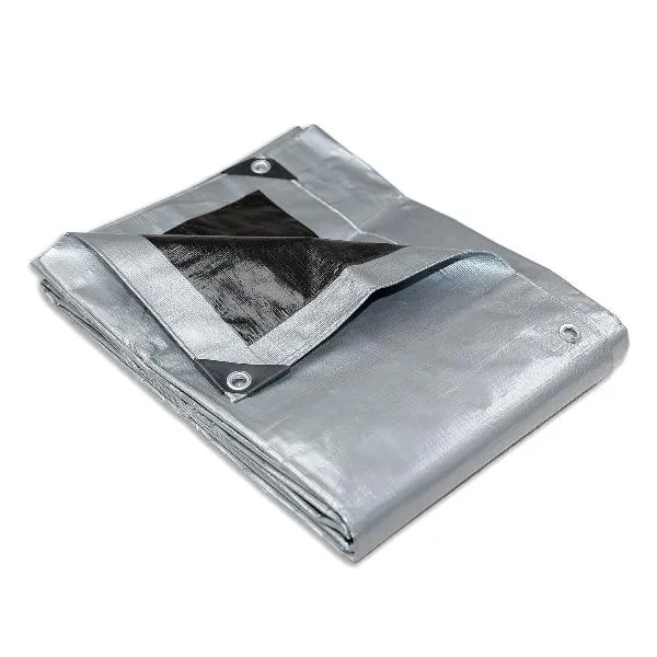 Heavy Duty Silver Tarp Tarpaulin 5.5m x 7.3m