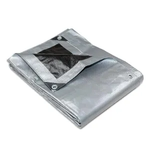 Heavy Duty Silver Tarp Tarpaulin 5.5m x 7.3m