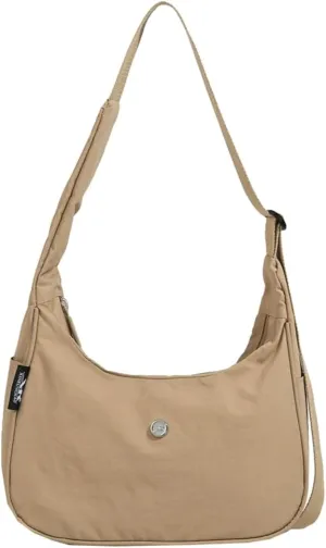 Hobo Handbag for Women Casual Nylon Messenger Bag Trendy Purse Crescent Y2K Soft Lightweight Shoulder Crossbody Bag