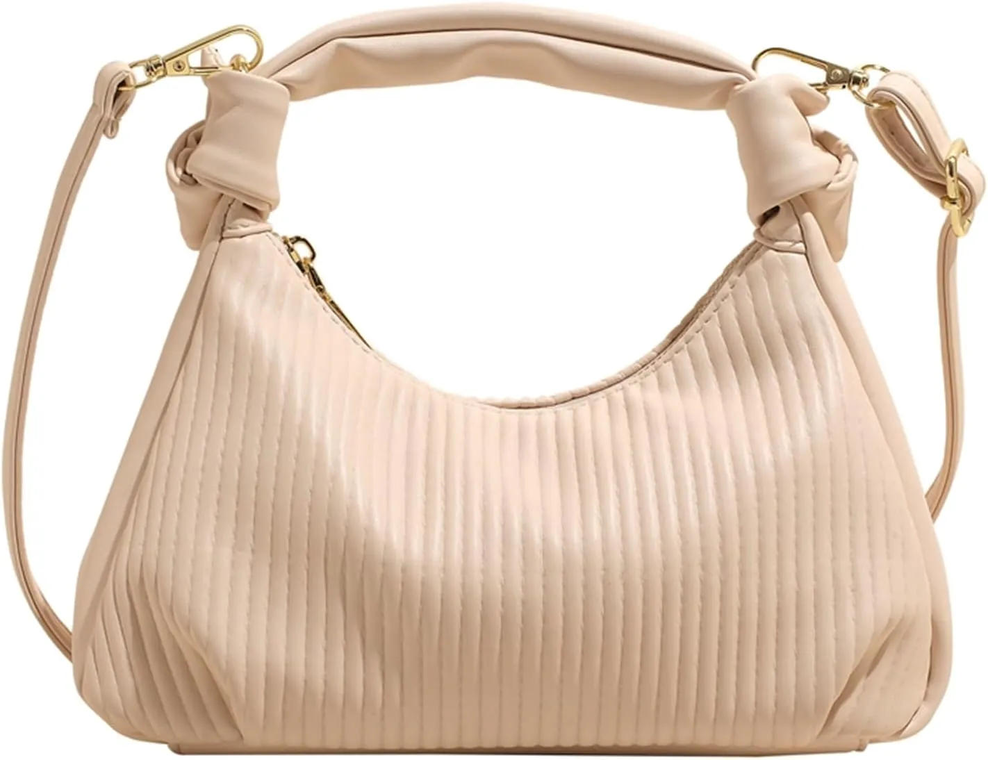 Hobo Purses for Women Trendy Pleated Clutch Purse Top Handle Shoulder Bag Crossbody Handbags
