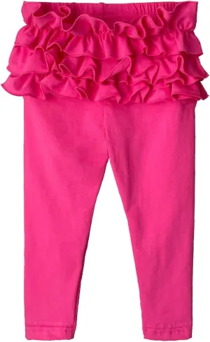 HOOLCHEAN Baby Toddler and Little Girls Ruffles Buttocks Leggings Solid Color Pants