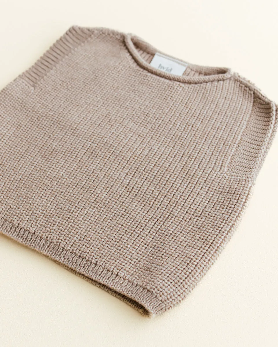 Hvid Harvey Baby Vest - Sand