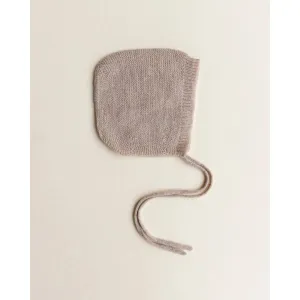 Hvid Newborn Bonnet - Sand