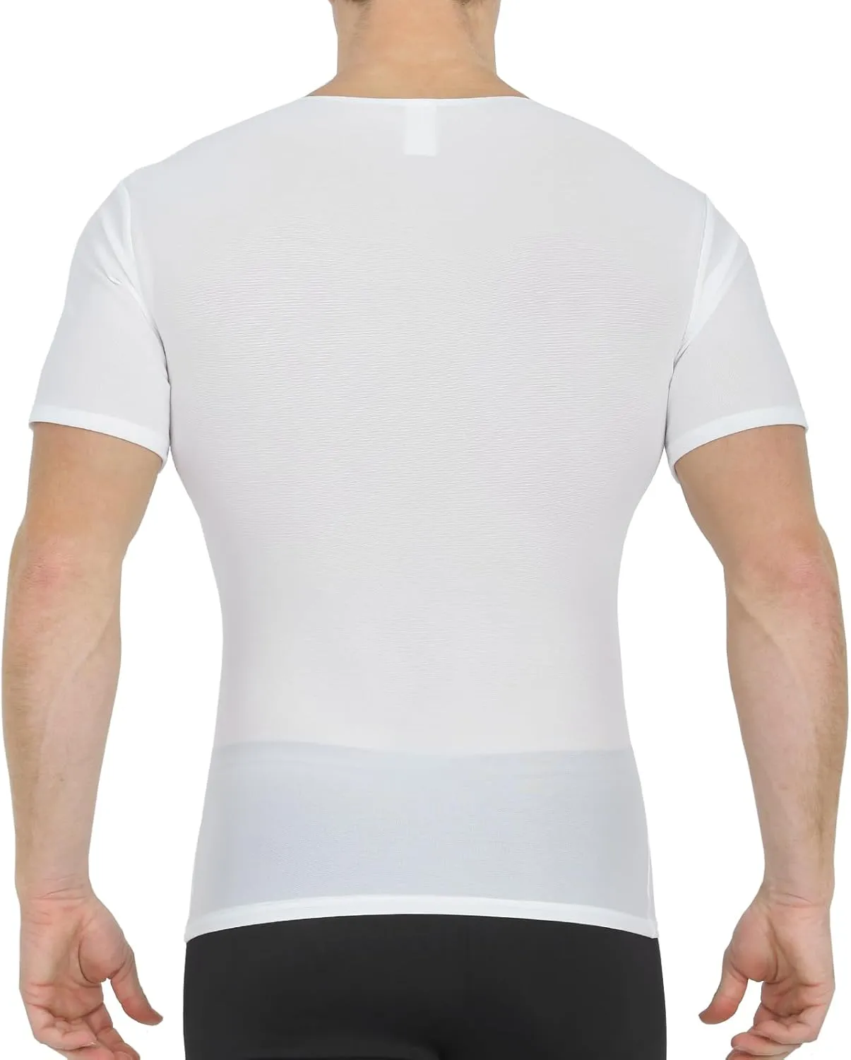 Insta Slim - Made in USA - Mens Slimming Compression Body Shaper V-Neck for Back Support, Gynecomastia & Hernias