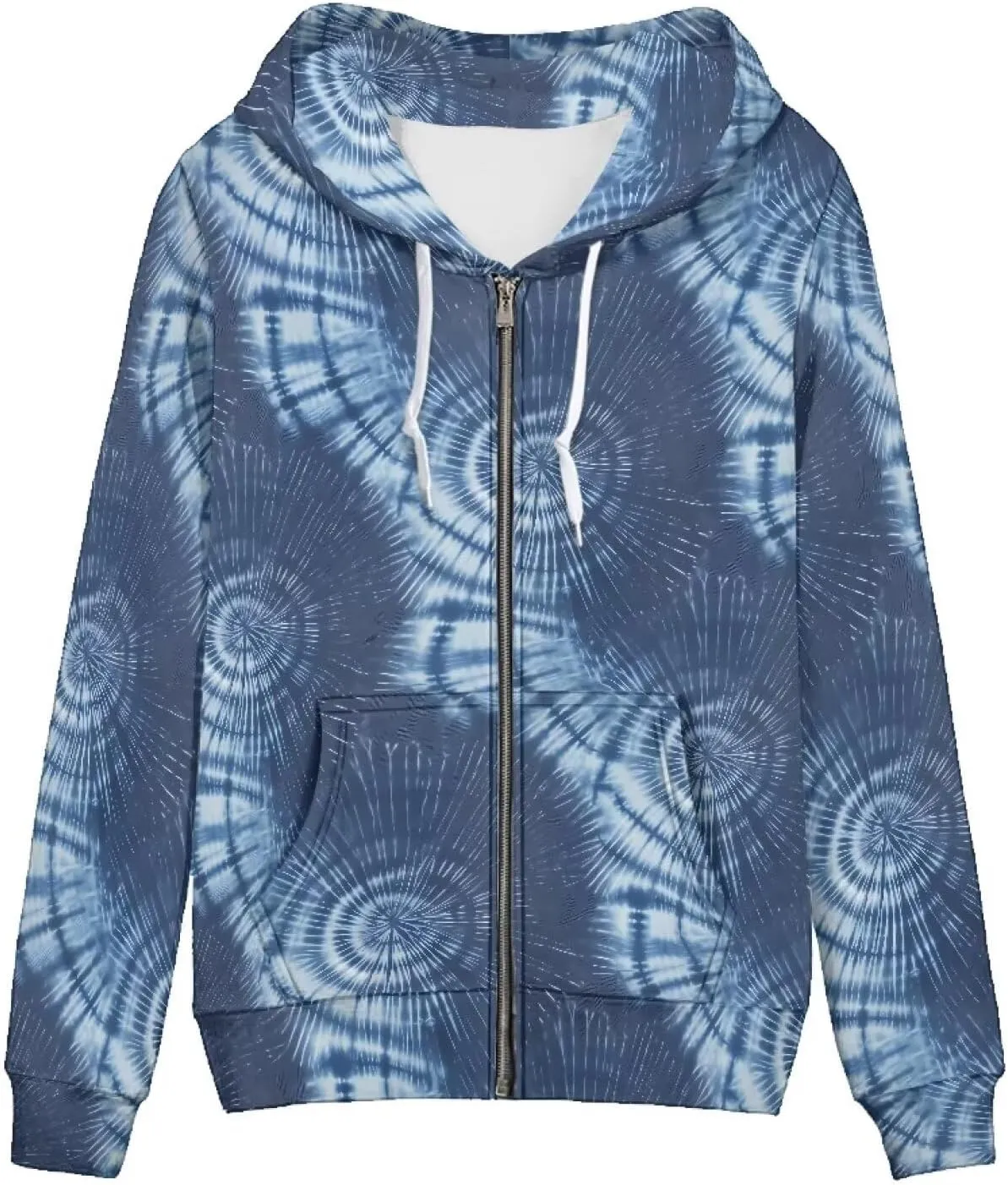 Irisjudy Women's Loose-Fit Hoodies Plus Size, Dog Paws Zipper Sweatshirt for Gym Fitness Indian Tribal Long-Sleeve Tops