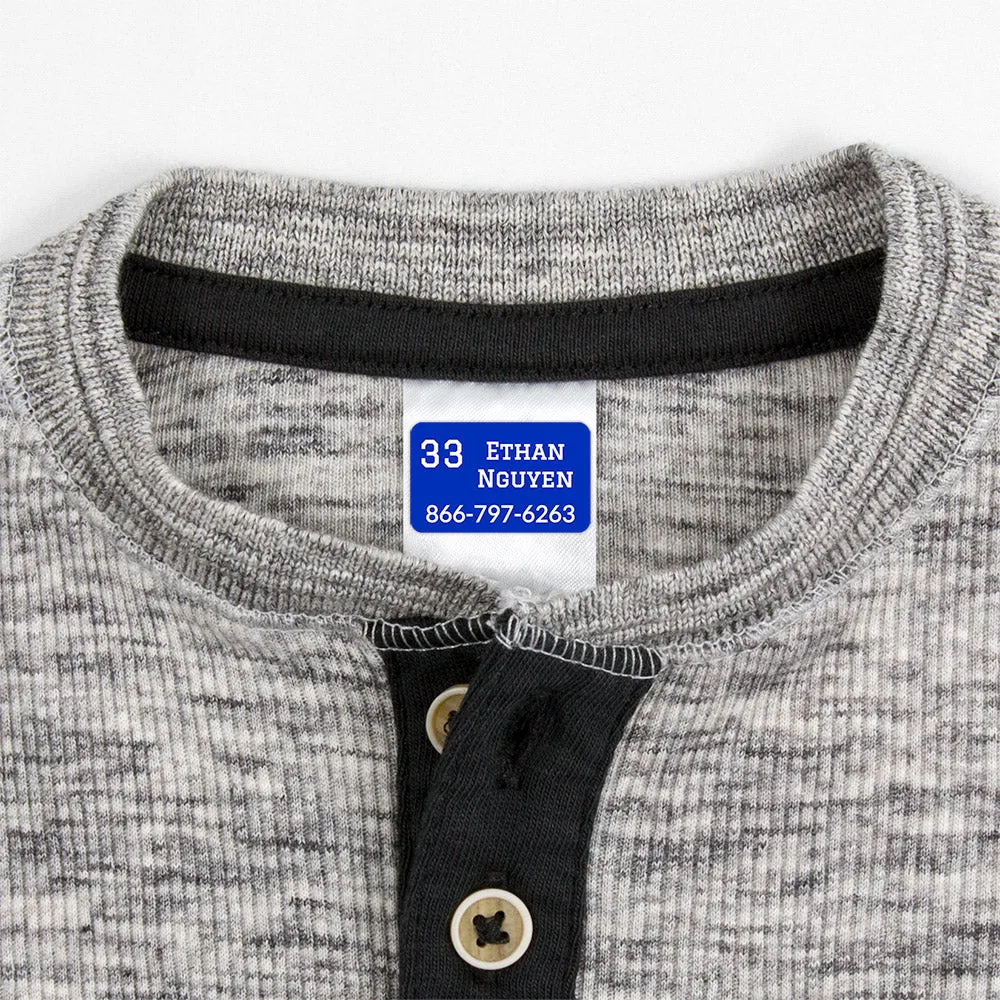 Jersey Contact Clothing Labels