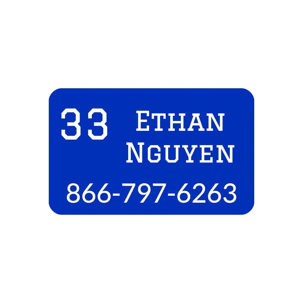 Jersey Contact Clothing Labels