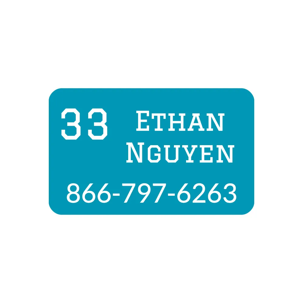 Jersey Contact Clothing Labels