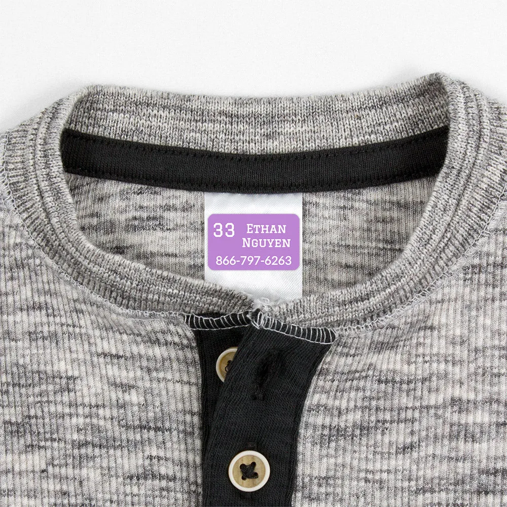 Jersey Contact Clothing Labels