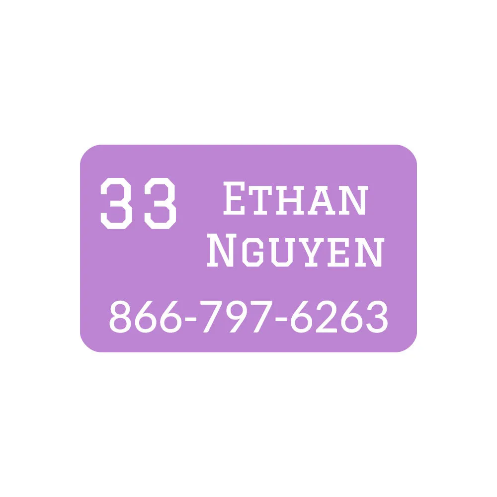Jersey Contact Clothing Labels
