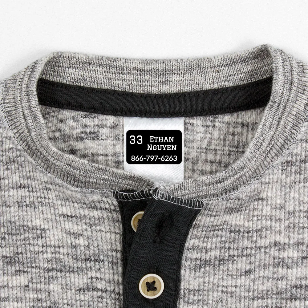Jersey Contact Clothing Labels