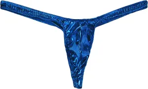 JEsilunmaMY Mens Leather Pouch Thongs Low Rise Stretch T-Back G-String Underwear Solid Sexy Panties Bikini Briefs Underpants