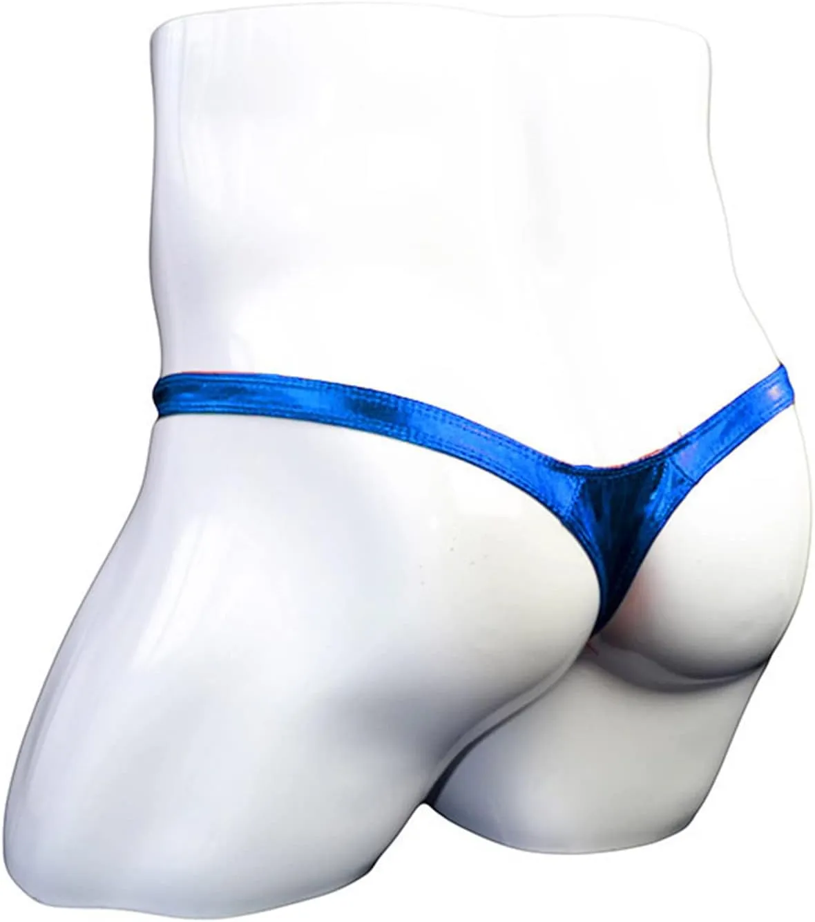 JEsilunmaMY Mens Leather Pouch Thongs Low Rise Stretch T-Back G-String Underwear Solid Sexy Panties Bikini Briefs Underpants