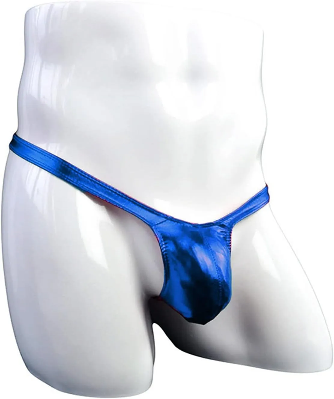 JEsilunmaMY Mens Leather Pouch Thongs Low Rise Stretch T-Back G-String Underwear Solid Sexy Panties Bikini Briefs Underpants