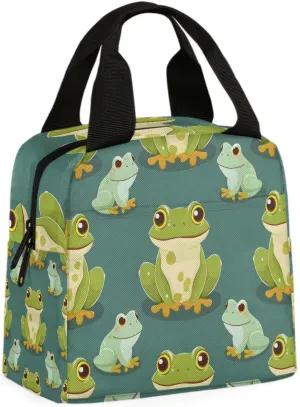Jolly Frog Lunch Bag Frog Mother Tote Lunch Bag Reusable Lunch Box Leakproof Cooler Bag