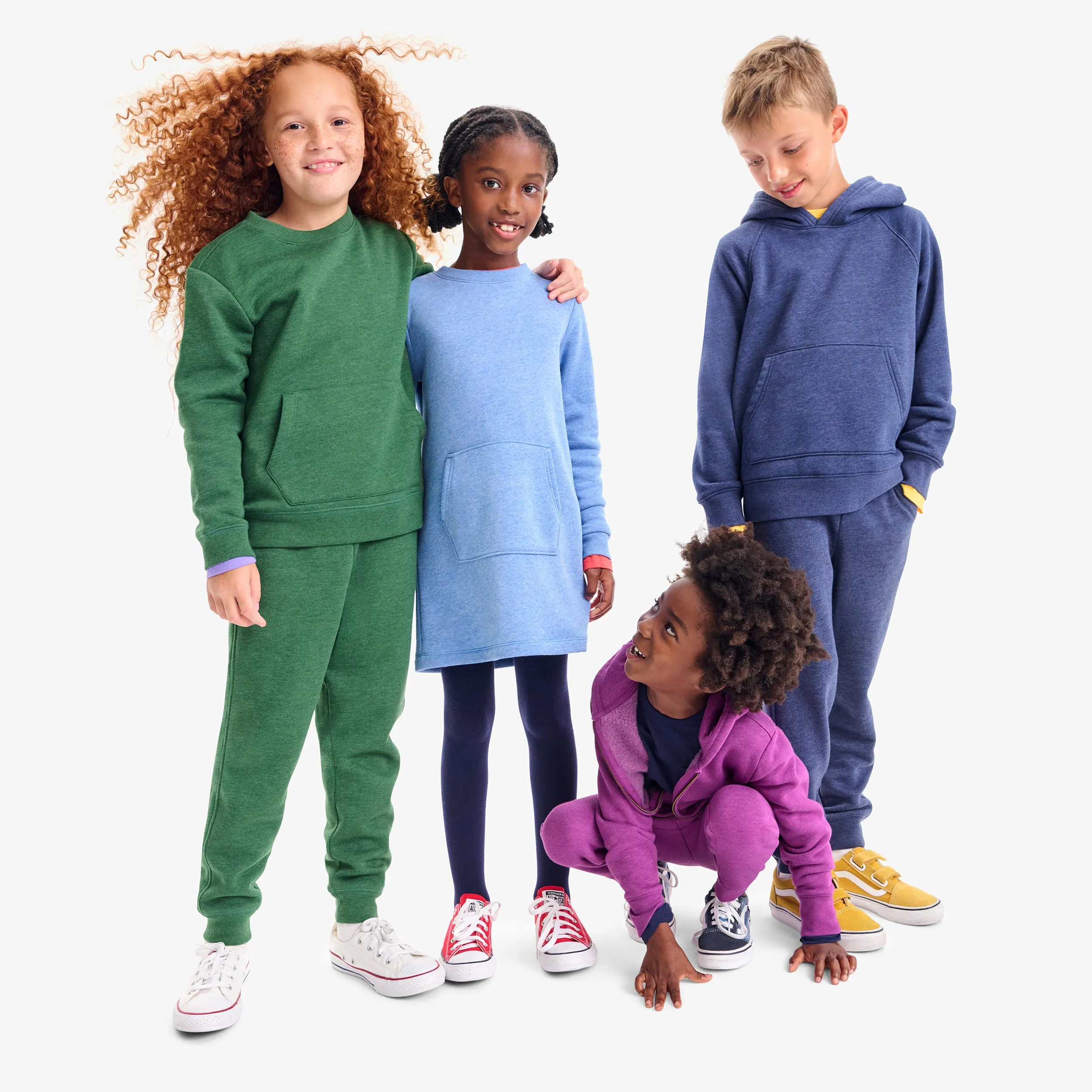 Kids cozy fleece pullover hoodie