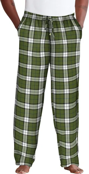KingSize Men's Big & Tall Flannel Plaid Pajama Pants