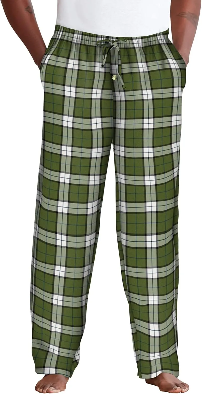 KingSize Men's Big & Tall Flannel Plaid Pajama Pants