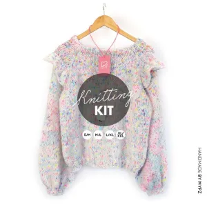 Knitting Kit – MYPZ top-down ruffle confetti sweater No6 (ENG-NL)