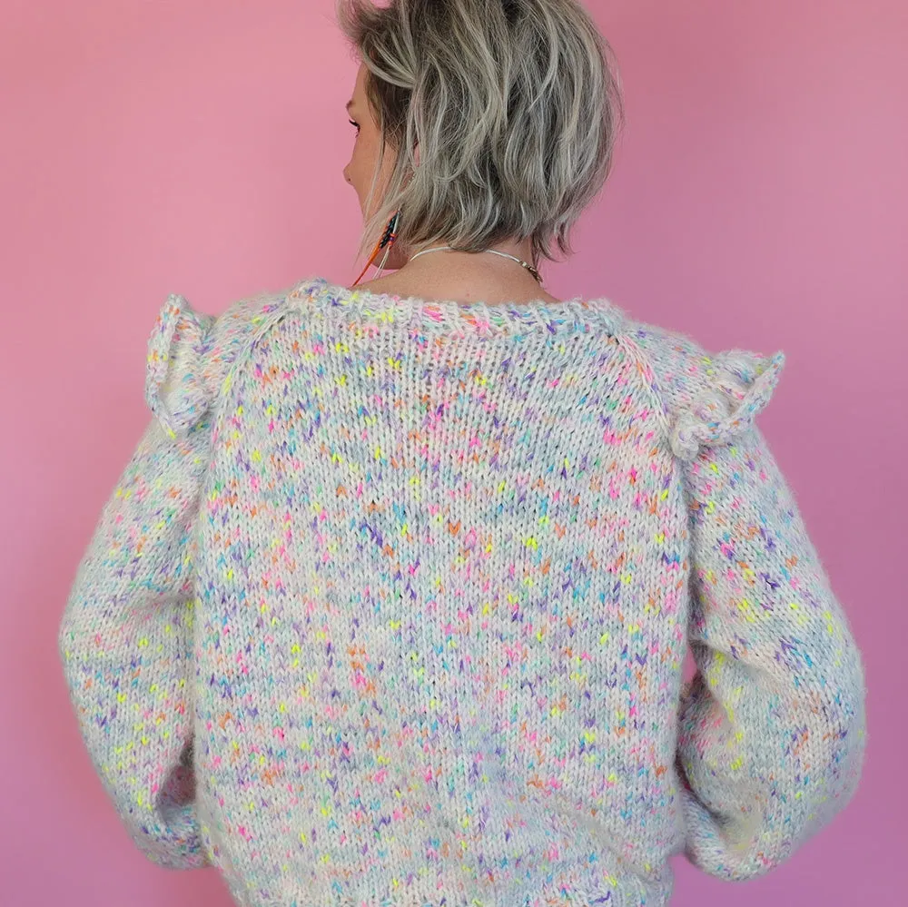 Knitting Kit – MYPZ top-down ruffle confetti sweater No6 (ENG-NL)
