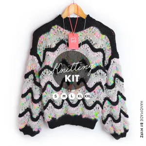 Knitting Kit – MYPZ Wave Pullover Happy Black No.6 (ENG-NL-DE)