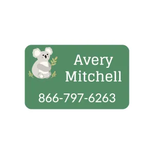 Koala Contact Clothing Labels